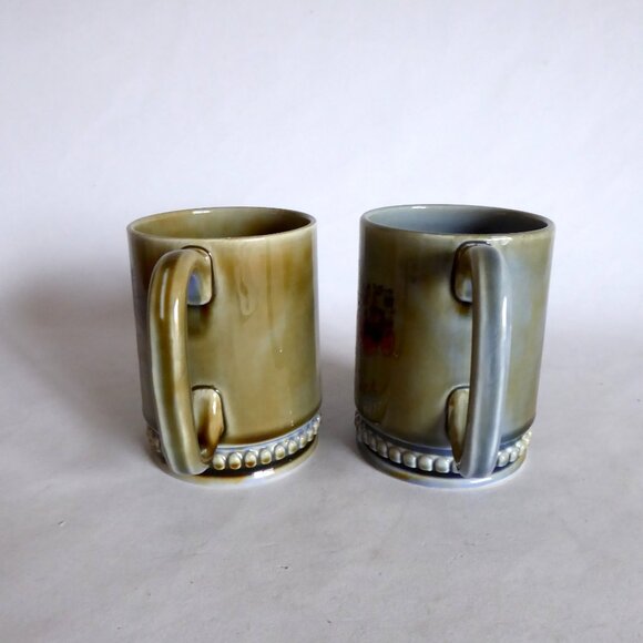 VINTAGE IRELAND IRISH WADE PORCELAIN HORSE CARRIAGE PHEASANT COFFEE MUG SET - Picture 7 of 15